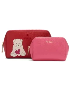 Camelia Kosmetiktasche mit Print (2er-Set) - Rot