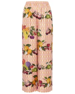 Canelle Pyjama-Hose mit Früchte-Print - Rosa