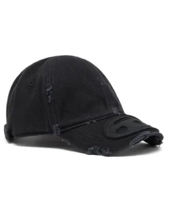 Cap aus baumwoll-twill mit distressed details - Hüte - Herren - Schwarz