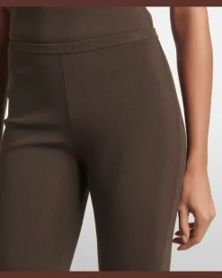 Caprihose aus Jersey Braun