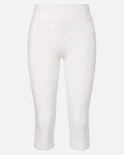 Capri-Leggings aus Strick Weiß