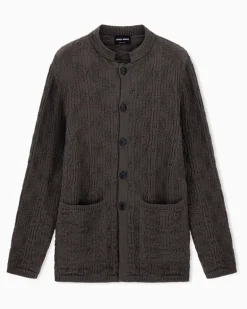 Cardigan aus Baumwollmischung Braun
