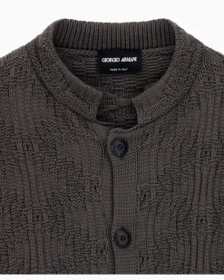 Cardigan aus Baumwollmischung Braun