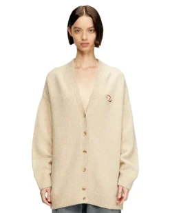 Cardigan aus Woll- und Alpakamischung - Strickwaren - Damen - Beige