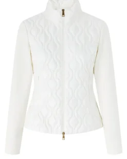 Cardigan mit Reißverschluss und Logo Beige