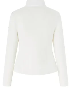 Cardigan mit Reißverschluss und Logo Beige