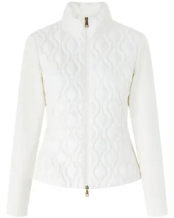 Cardigan mit Reißverschluss und Logo Beige