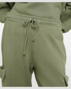 Cargo-Jogginghose aus Baumwoll-Jersey Violett