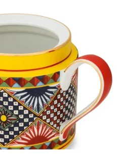 Carretto Teekanne mit Siciliano-Print - Weiß