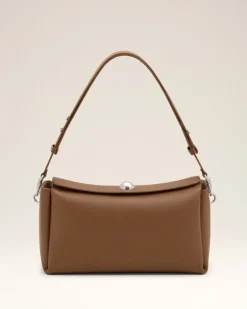 Carrousel Tasche aus mittelbraunem Kalbsleder Braun Unisex Mokka
