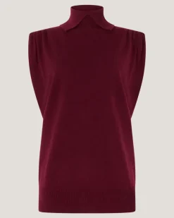Cashmere sleeveless top Purple