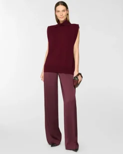 Cashmere sleeveless top Purple