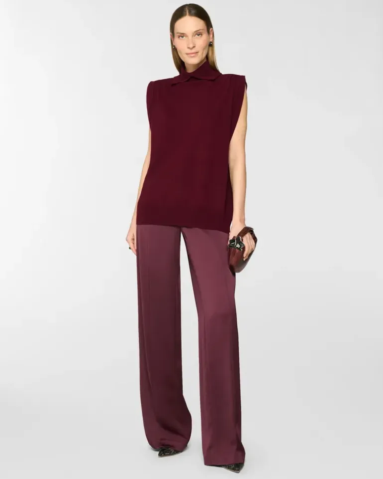 Cashmere sleeveless top Purple