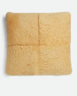 Cassette Kissen aus Shearling-Gelb - Unisex