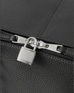 Century Full-Grain Leather Weekend Bag Black
