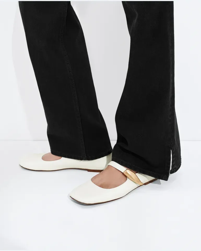 Charlotte Mary-Jane Ballerinas-Weiss - Damen