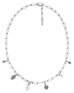 Charm-Halskette aus Edelstahl - Halsketten - Unisex - Silber