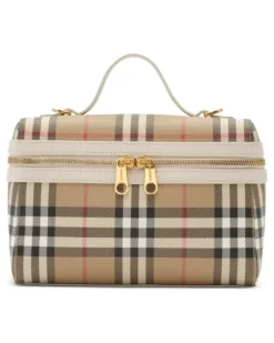 Check Kosmetiktasche - Nude