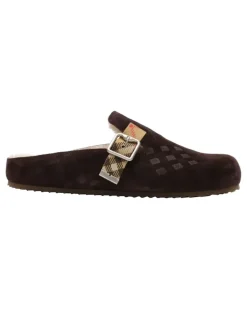 Check Urchin Clogs mit Shearling - Braun