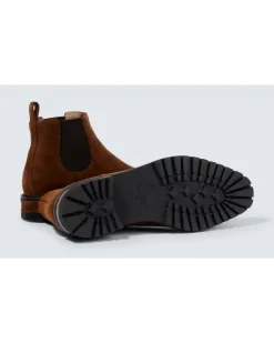 Chelsea Boots Brompton aus Veloursleder Braun