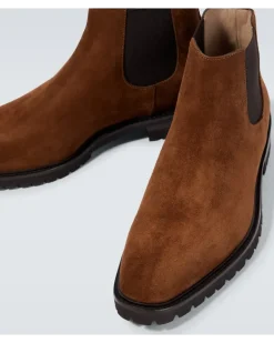 Chelsea Boots Brompton aus Veloursleder Braun