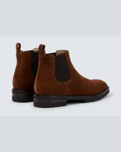 Chelsea Boots Brompton aus Veloursleder Braun