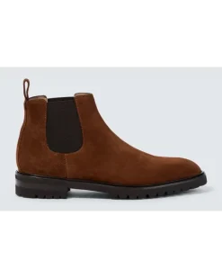 Chelsea Boots Brompton aus Veloursleder Braun