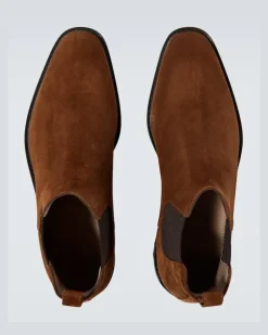Chelsea Boots Brompton aus Veloursleder Braun