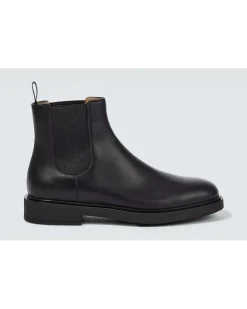 Chelsea Boots Chester aus Leder Schwarz