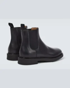 Chelsea Boots Chester aus Leder Schwarz