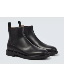 Chelsea Boots Chester aus Leder Schwarz