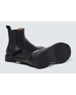 Chelsea Boots Chester aus Leder Schwarz
