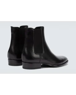 Chelsea Boots Wyatt aus Leder Schwarz