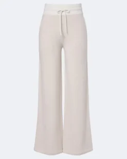 Chevron Hose aus Cashmere Weiß