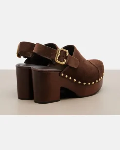 Chloé Clogs Jeannette 40 aus Veloursleder Beige