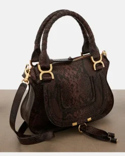 Chloé Henkeltasche Marcie Small aus Leder marcie Braun