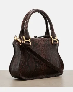 Chloé Henkeltasche Marcie Small aus Leder marcie Braun