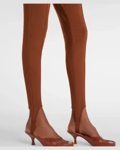 Chloé High-Rise-Steghose Braun