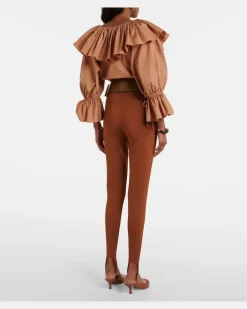 Chloé High-Rise-Steghose Braun
