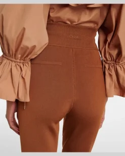 Chloé High-Rise-Steghose Braun