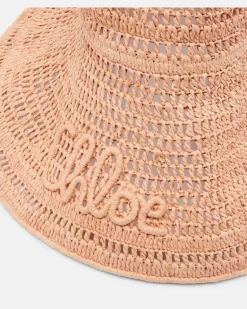 Chloé Hut aus Raffiabast Beige