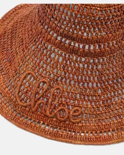Chloé Hut Chloé aus Raffiabast Braun