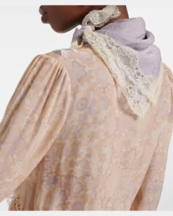 Chloé Tuch aus Seiden-Jacquard Violett