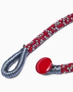 Choker-Halskette aus böhmischem Glas Rot