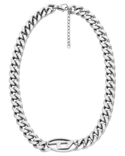 Choker mit ovalem D-Logo - Halsketten - Herren - Silber