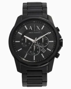 Chronograph Black Stainless Steel Watch Mehrfarbig