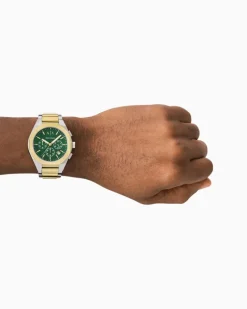Chronograph Two-Tone Stainless Steel Watch Mehrfarbig