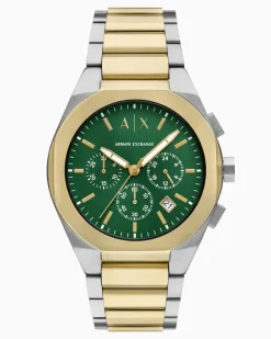 Chronograph Two-Tone Stainless Steel Watch Mehrfarbig