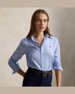 Classic-Fit Hemd aus Baumwollpopeline Blue