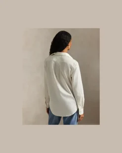 Classic-Fit Hemd aus Baumwolltwill Cream